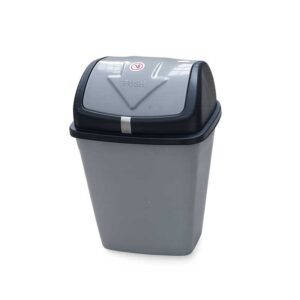 Kapaklı Büyük Boy Çöp Kovası – Basmalı Kapak Plastik Çöp Kutusu