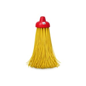 Plastik Çalı Süpürgesi – Sert Kıllı Yer Süpürgesi (Sarı/Kırmızı)