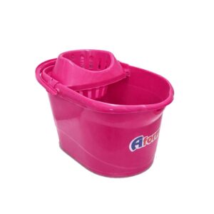 Sıkmalı Temizlik Kovası – Presli Mop Kovası (Pembe)